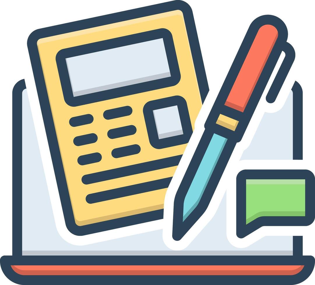 Color icon for blog vector