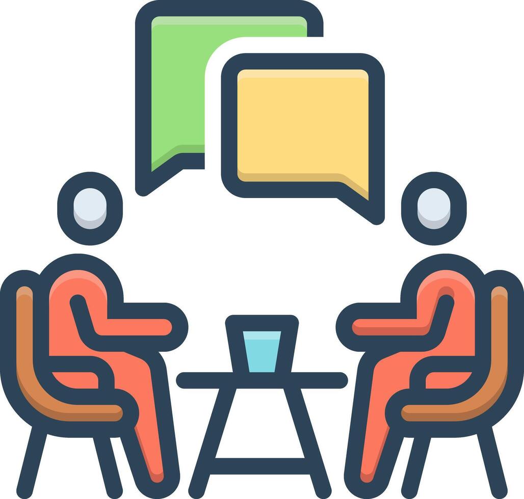 Color icon for communication vector