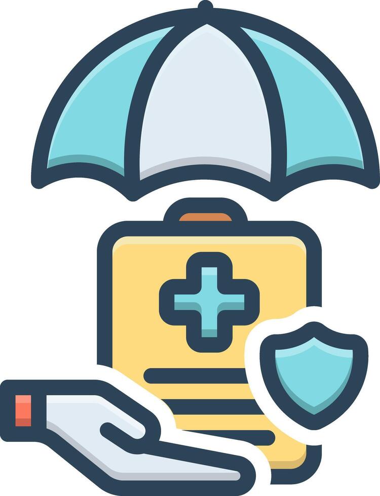 Color icon for insured vector