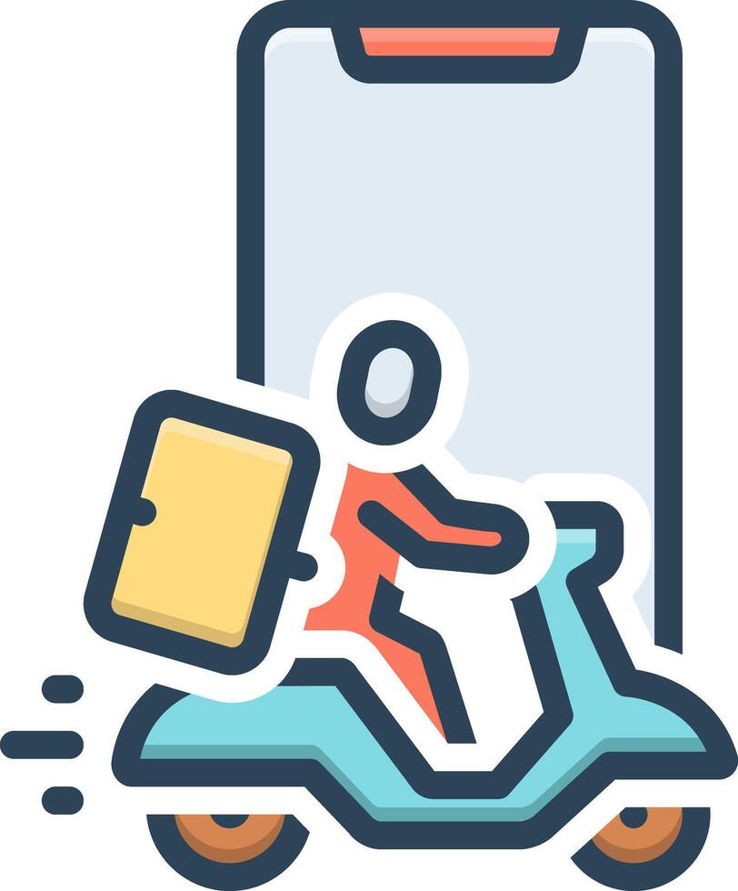 Color icon for delivery vector
