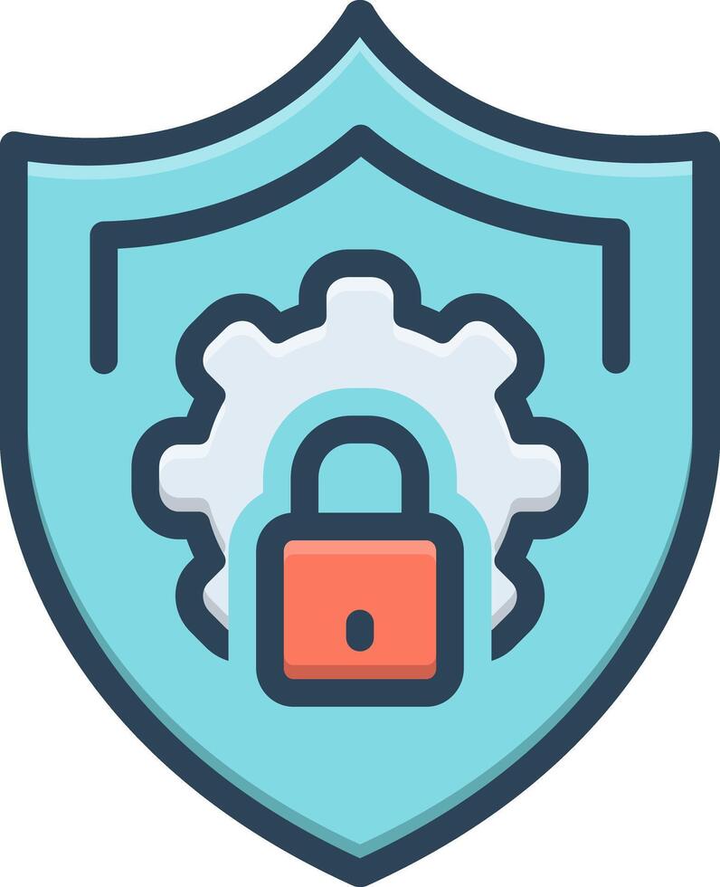 Color icon for security vector