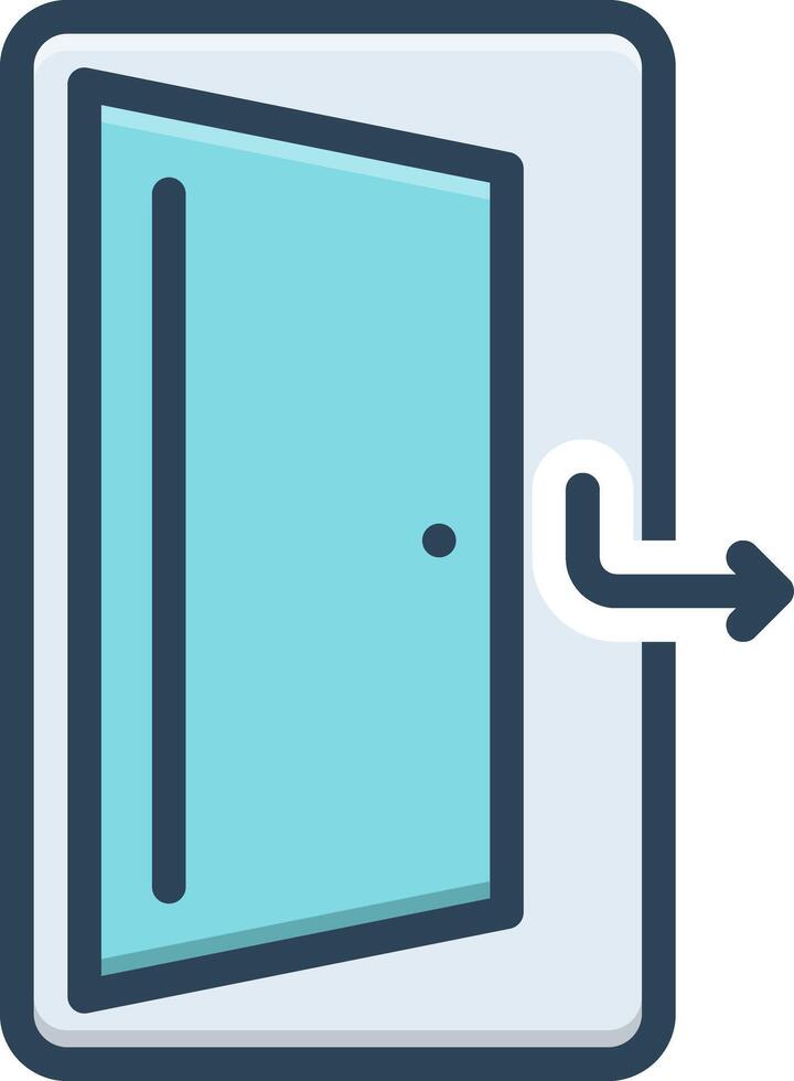 Color icon for out vector