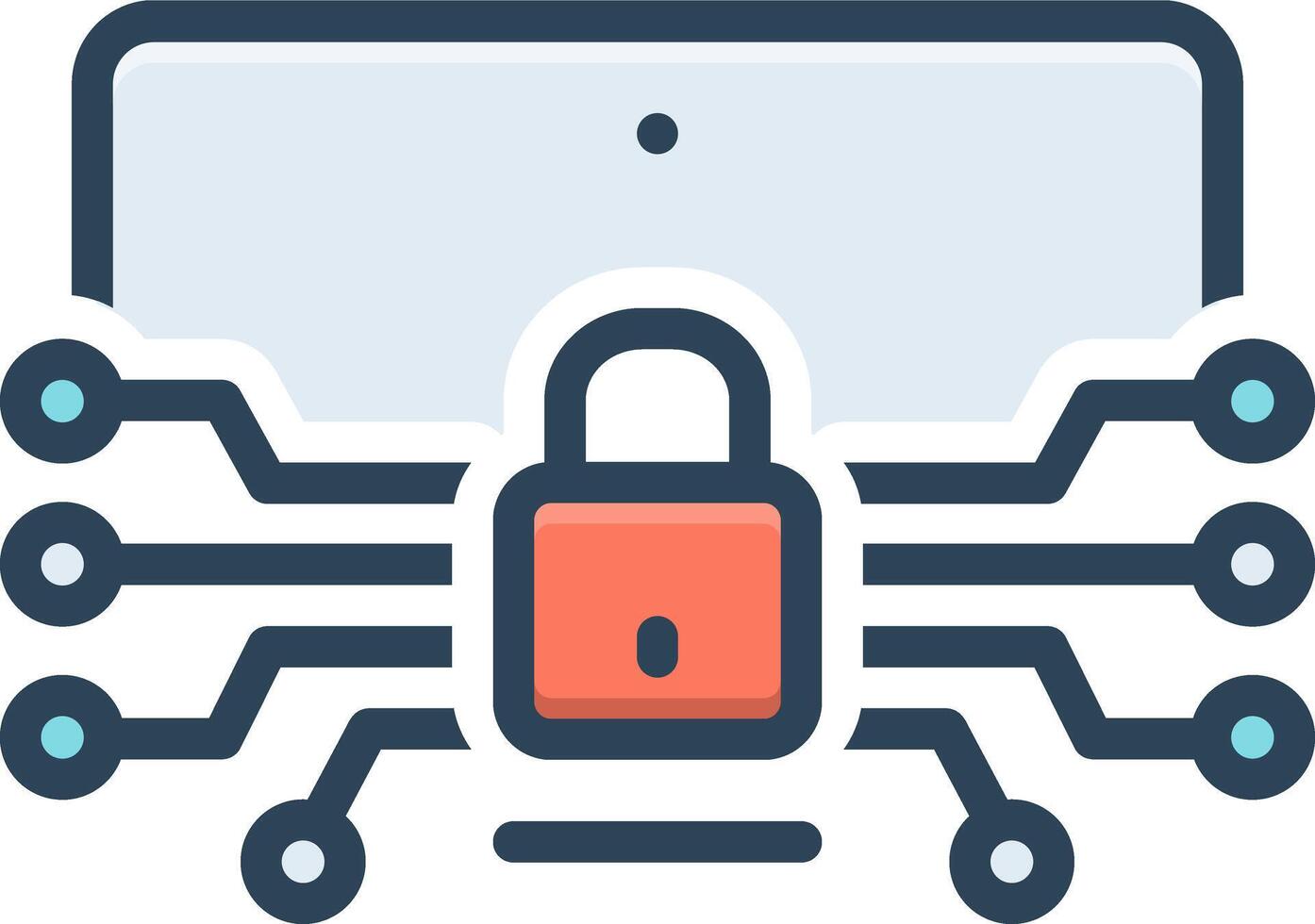 Color icon for cyber security vector