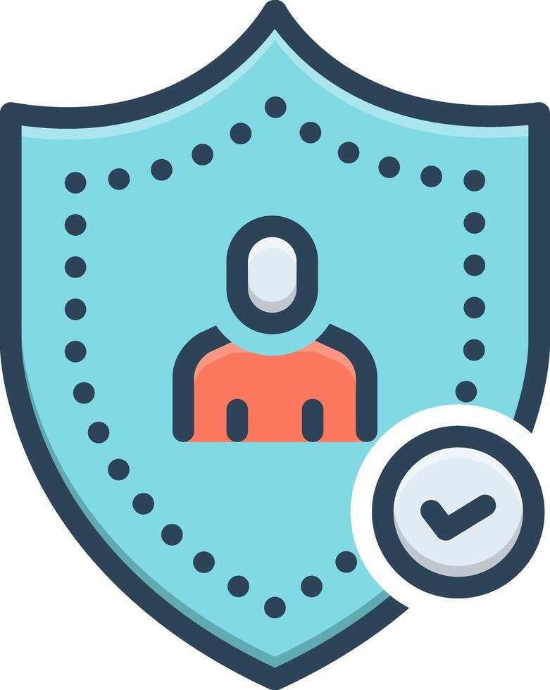 Color icon for safety vector