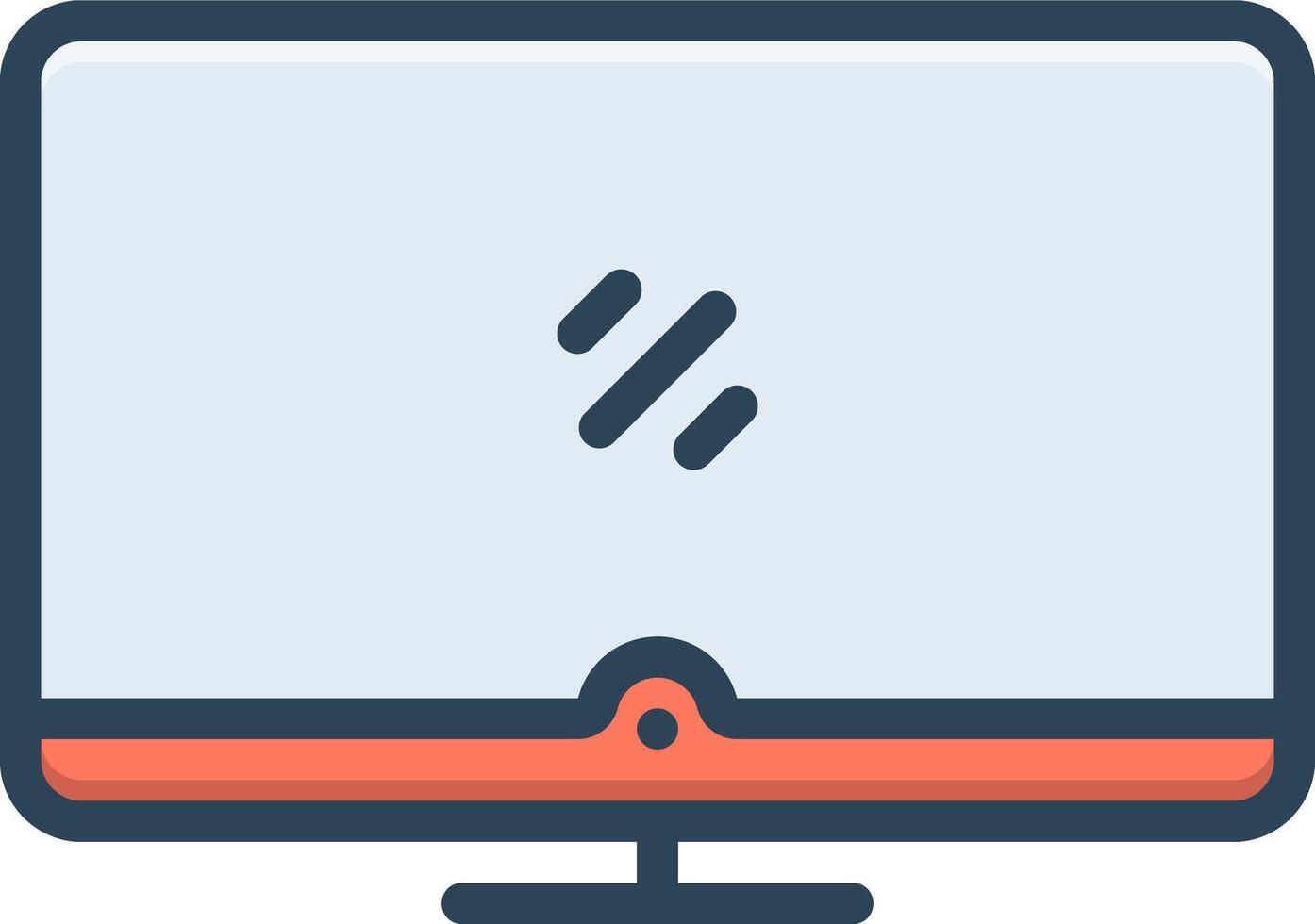 Color icon for monitor vector