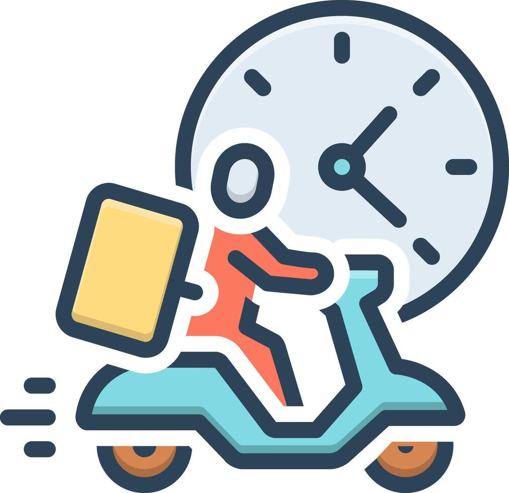 Color icon for last mile delivery vector