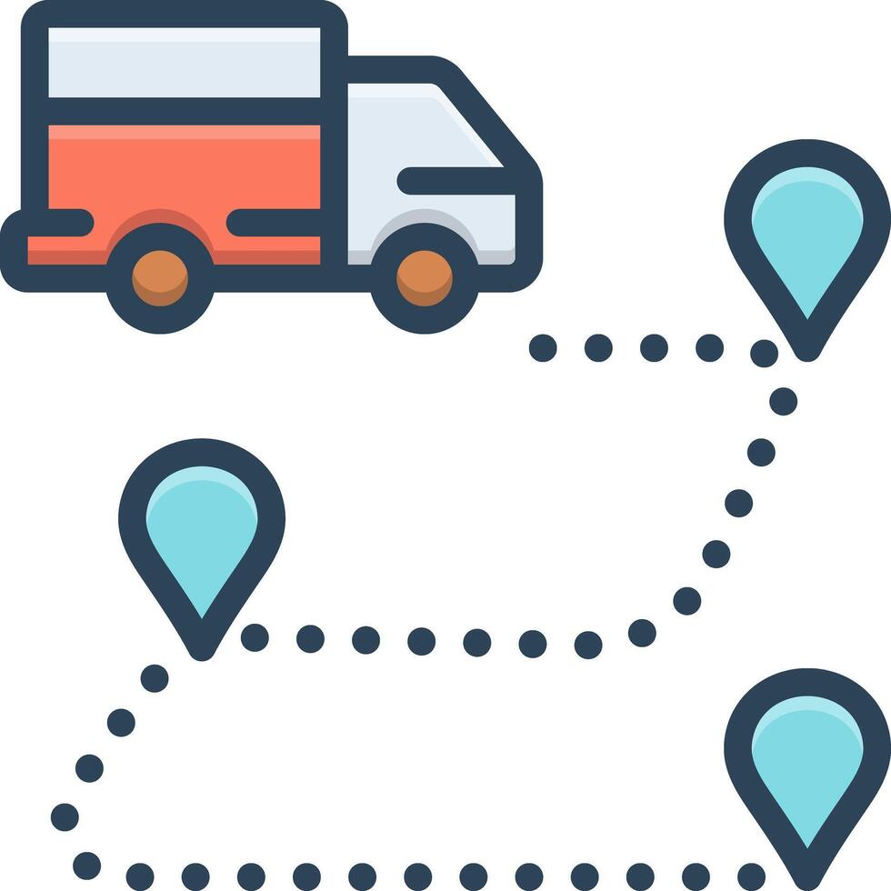 Color icon for track vector
