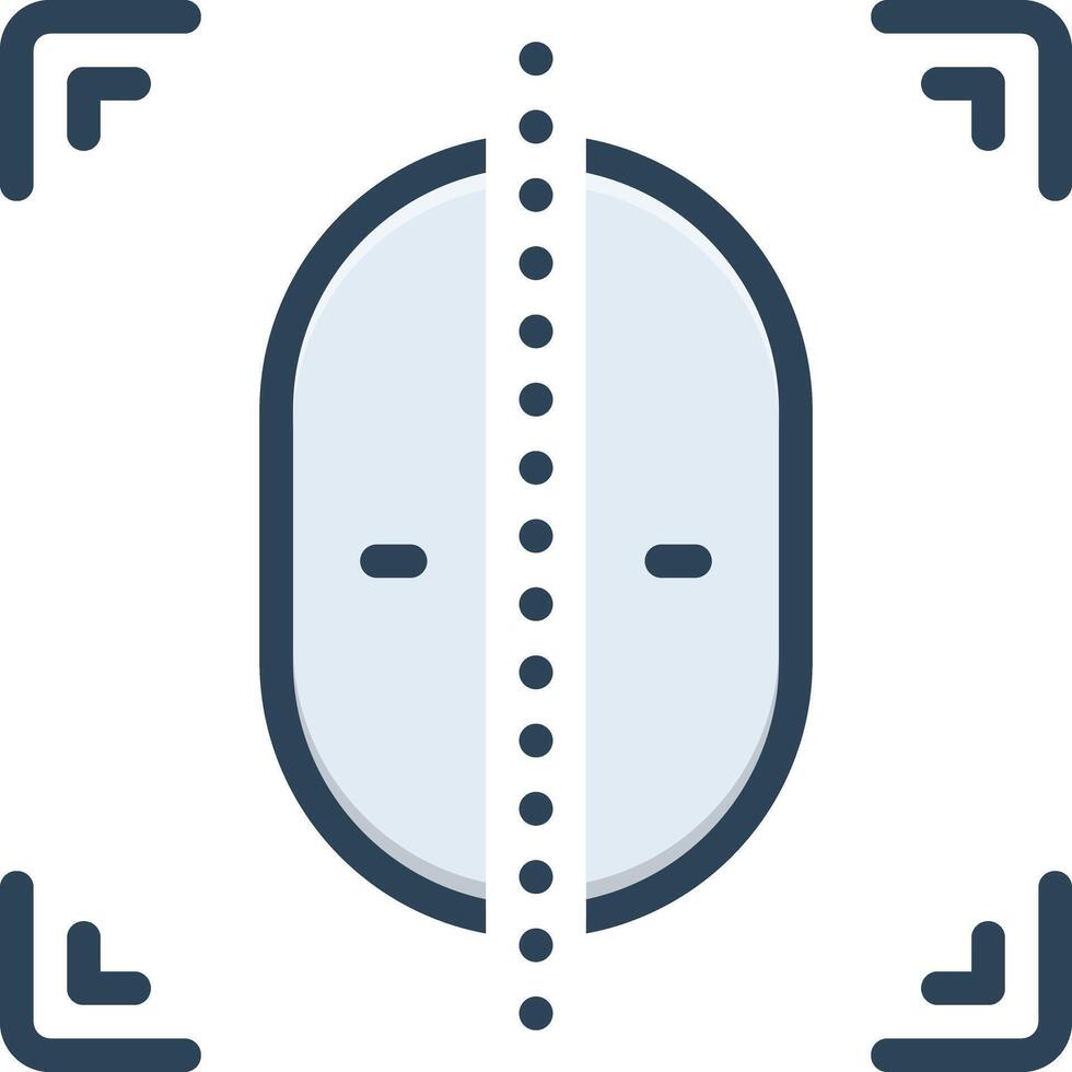 Color icon for face detection vector