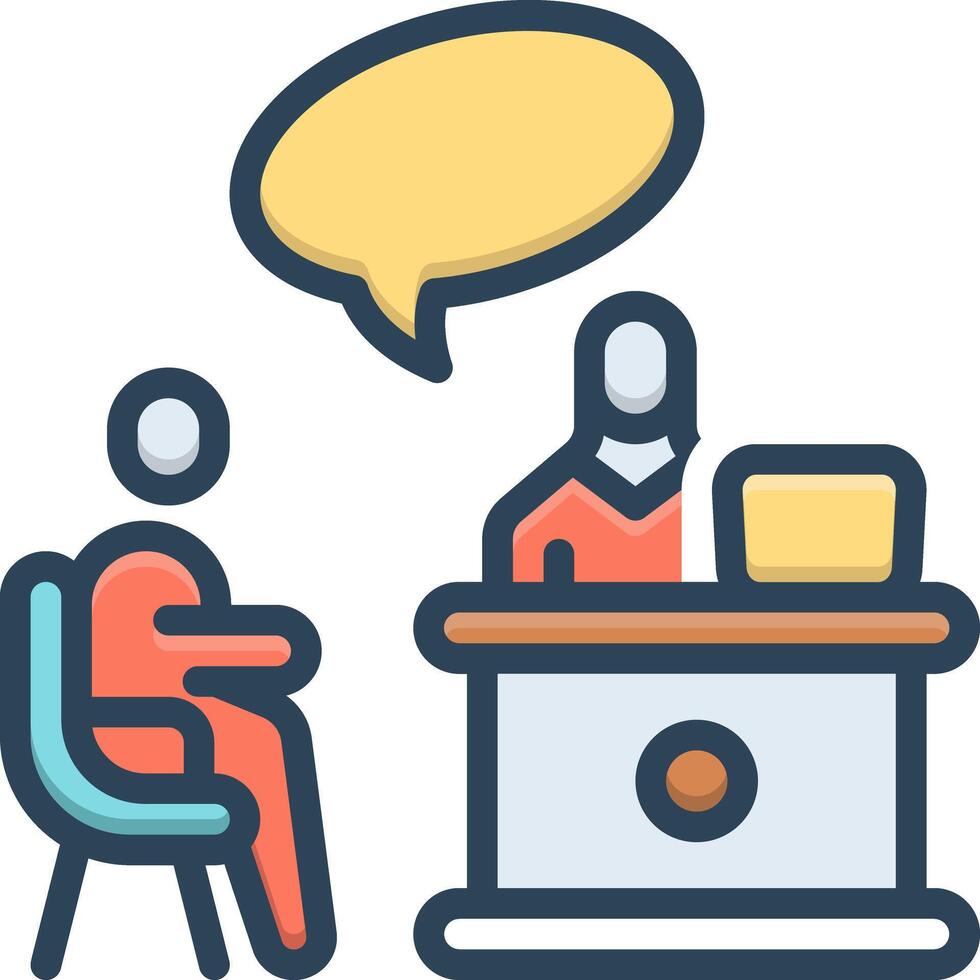 Color icon for consultation vector
