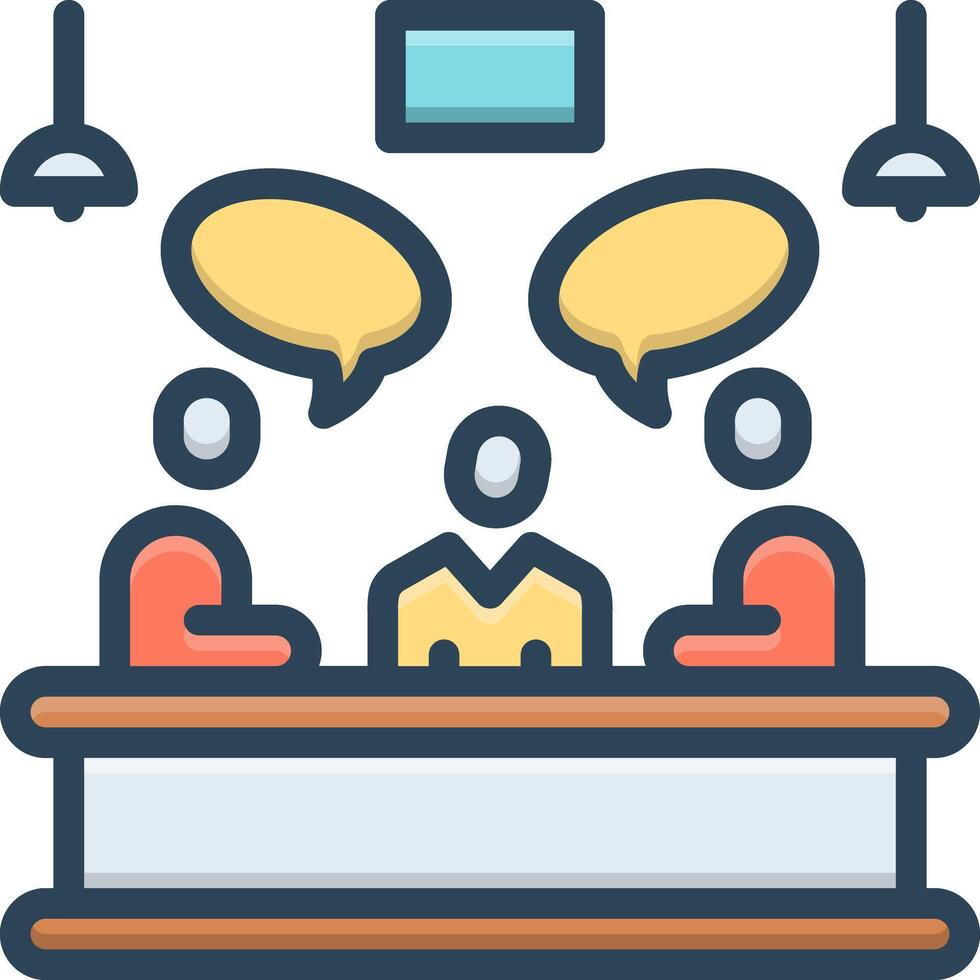 Color icon for discussion vector