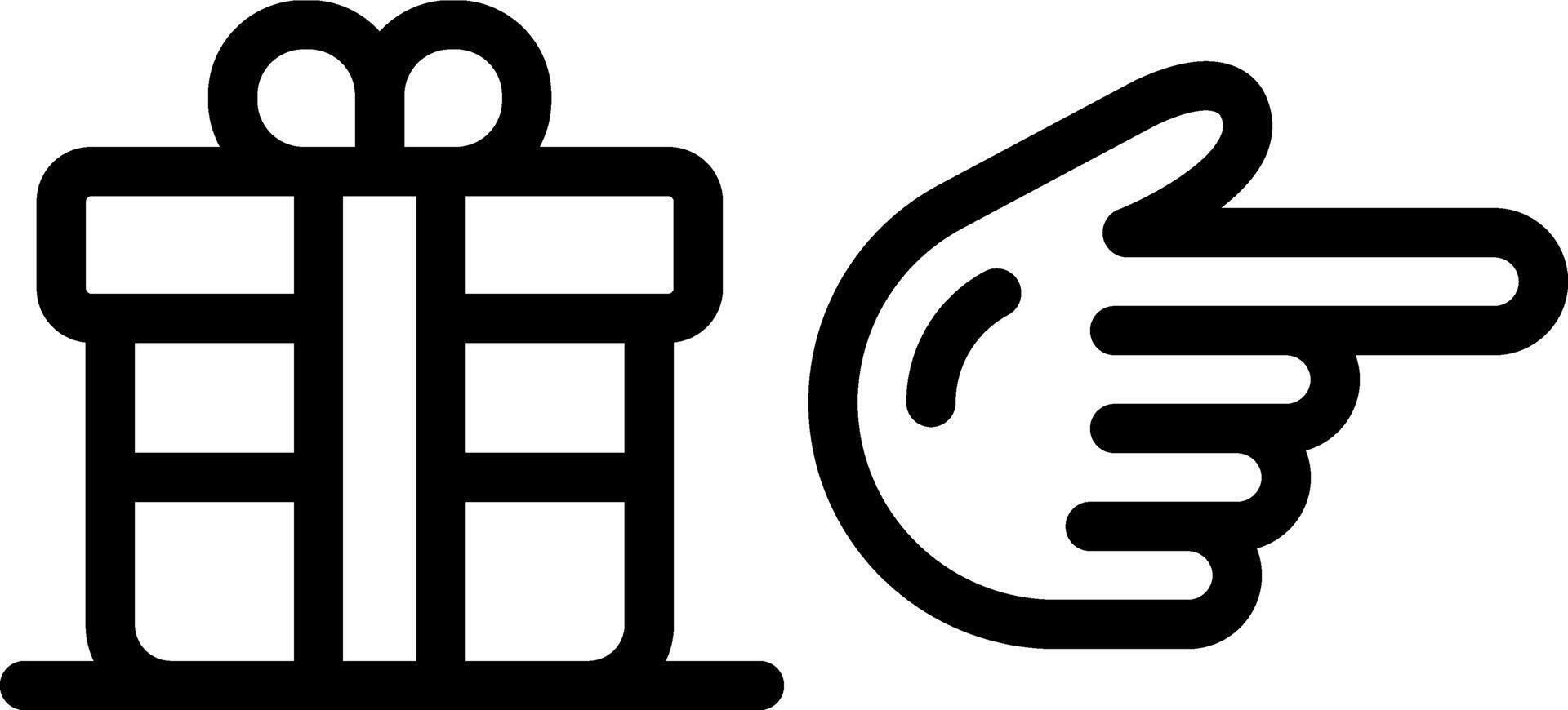 Black line icon for gift vector