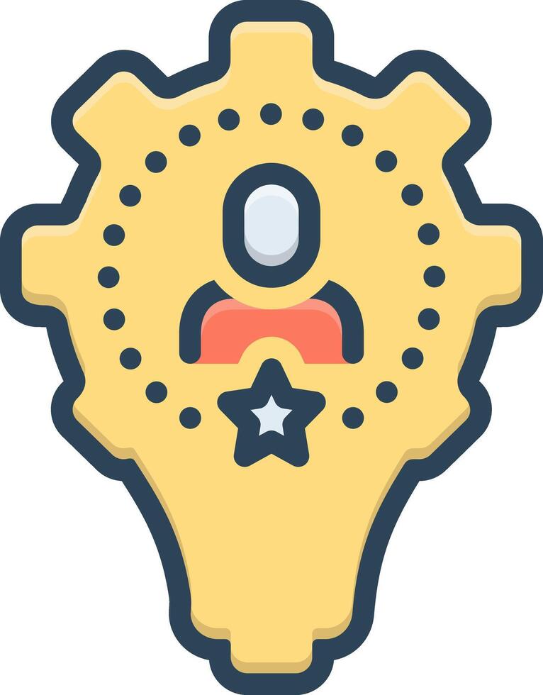 Color icon for skill vector