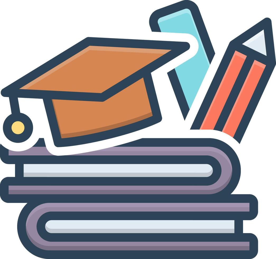 Color icon for education vector