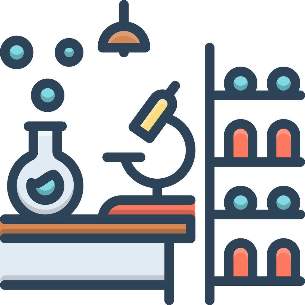 Color icon for laboratory vector