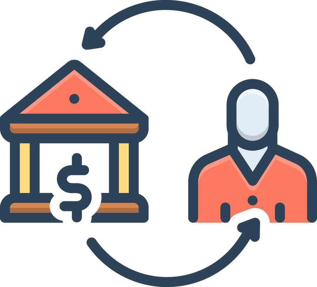 Color icon for transaction vector