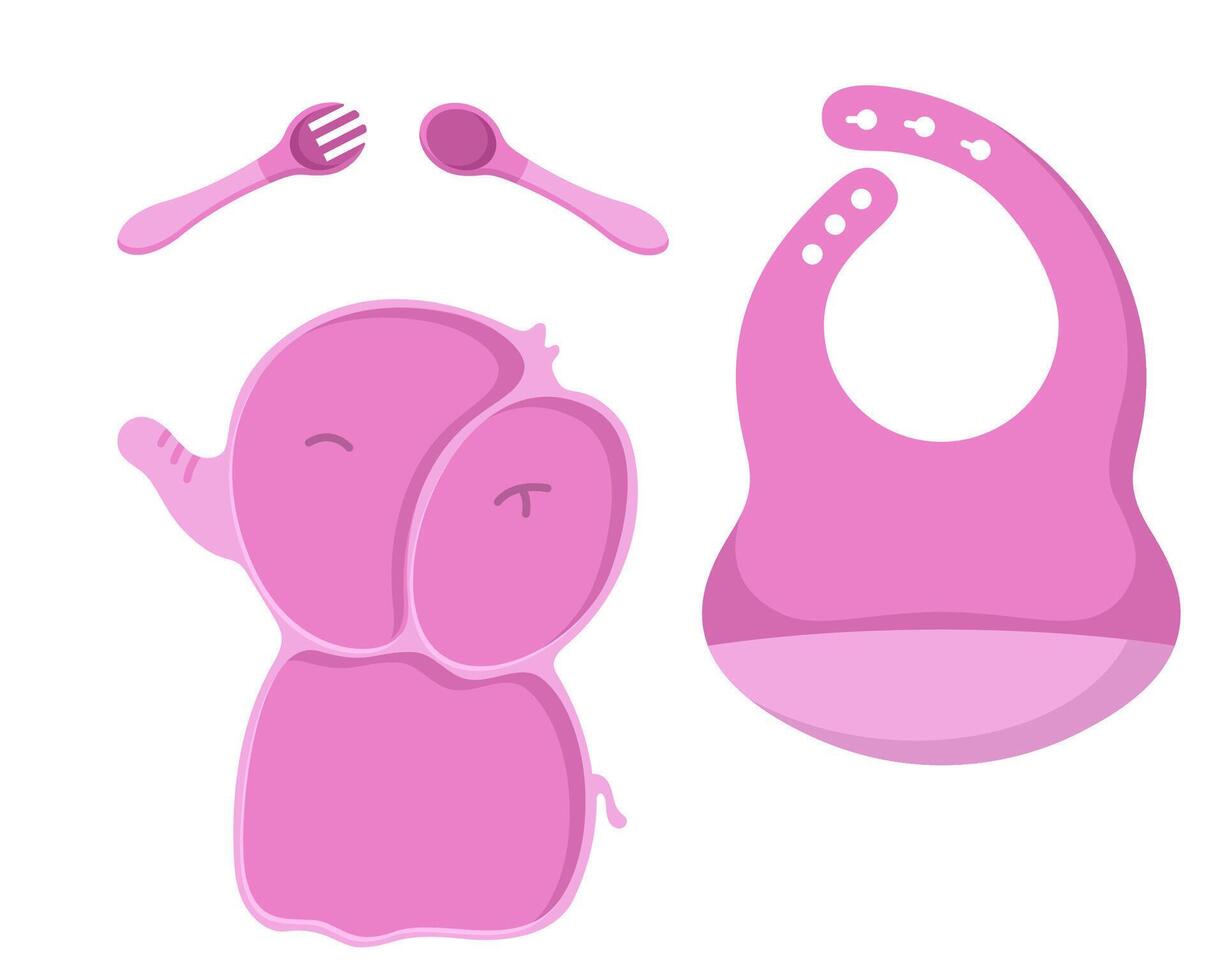 Kid dishes in shape of elephant vector