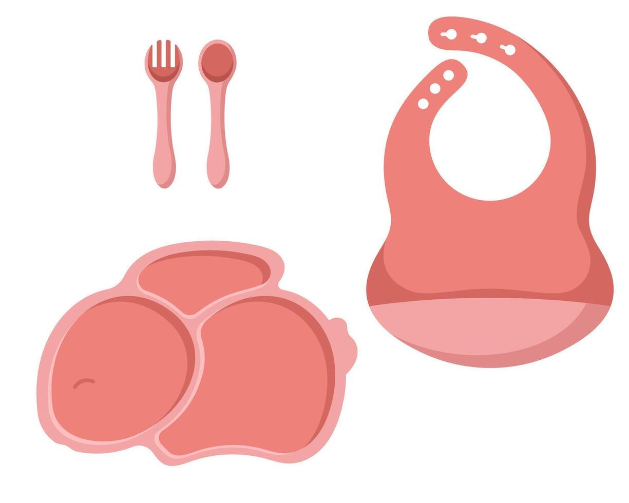 Kid dishes in shape of face rabbit vector