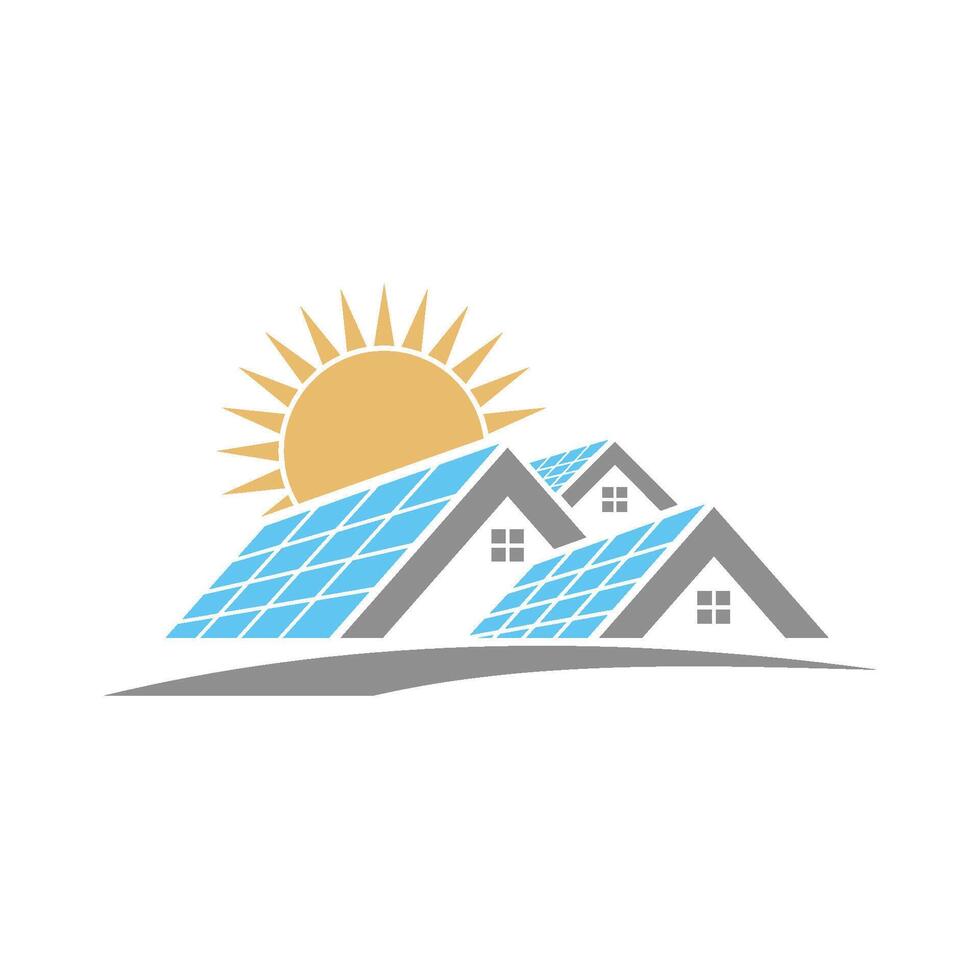 Solar Panel design templates simple and modern vector