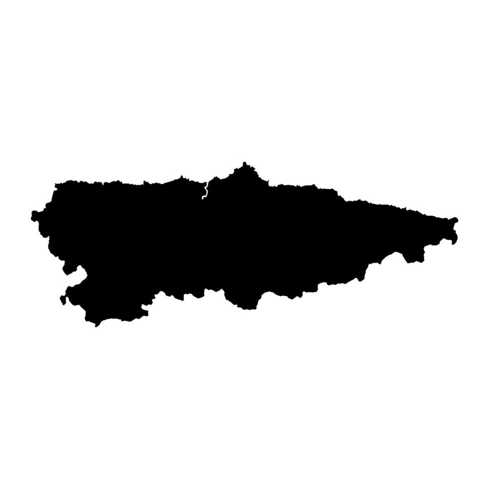 Asturias map, administrative division of Spain. illustration. vector