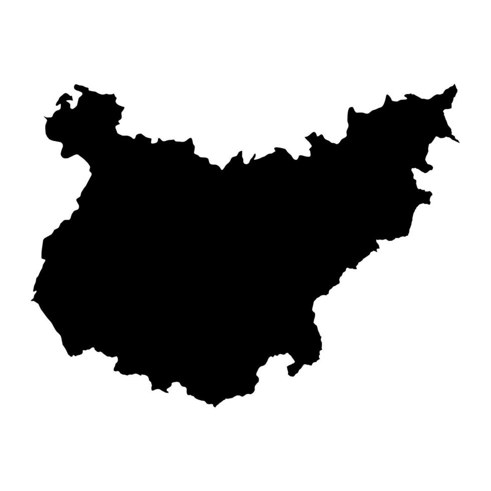 Map of the Province of a Badajoz, administrative division of Spain. illustration. vector