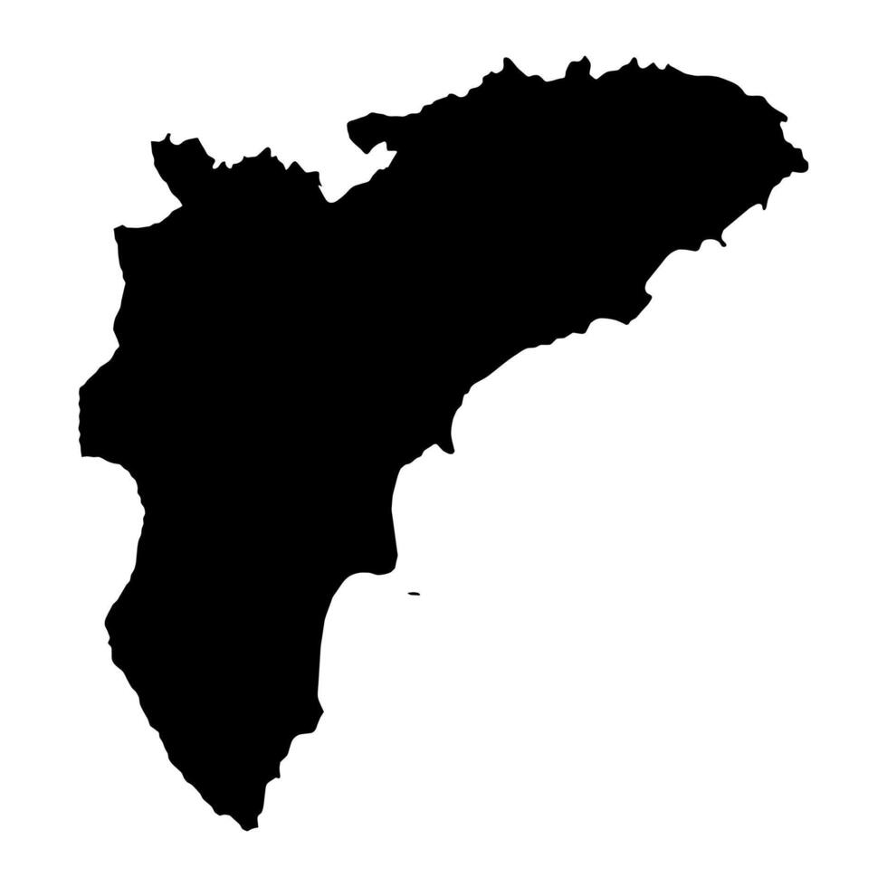 Map of the Province of a Alicante, administrative division of Spain. illustration. vector