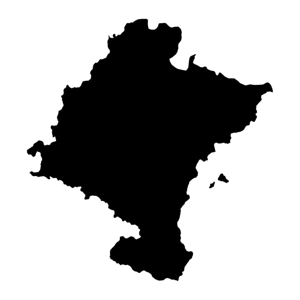 mapa de el alquilado comunidad de Navarra, administrativo división de España. ilustración. vector