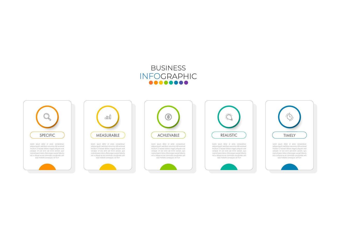 plantilla de diseño infográfico con concepto inteligente. se puede utilizar para presentación, banner, gráfico y diagrama. negocio infográfico con 5 opciones, partes, paso para el proceso. plantilla abstracta. vector