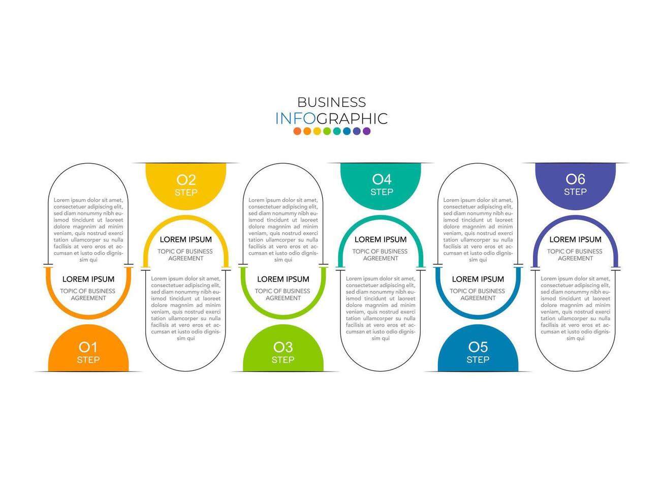 La plantilla de línea de tiempo de infografía moderna se puede utilizar para el diseño de flujo de trabajo, diagrama, opciones de número, diseño web. concepto de negocio infográfico con 5 opciones, partes, pasos o procesos. vector