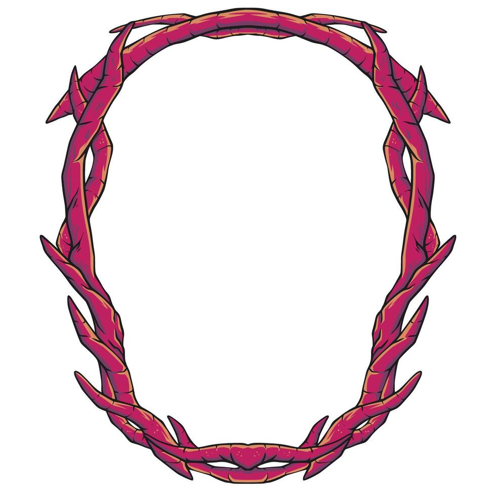 Frame Root Border Illustration Horror halloween vector