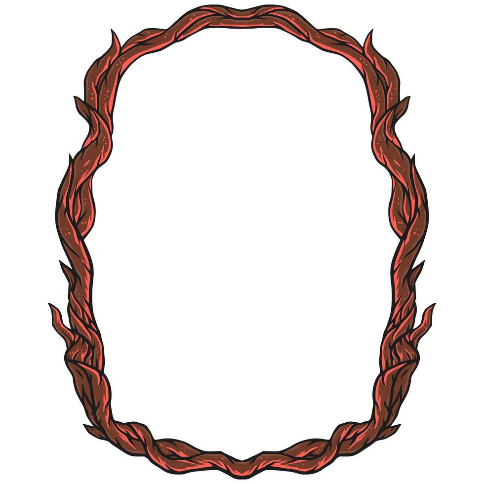 Frame Root Border Illustration Horror halloween vector