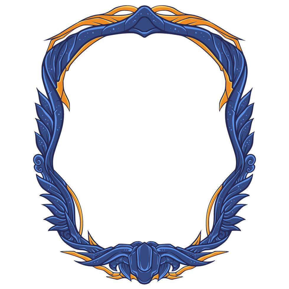 Border Frame Illustration Horror. circle of blue ribbon Border . Border Games Art. Ornament Frames vector