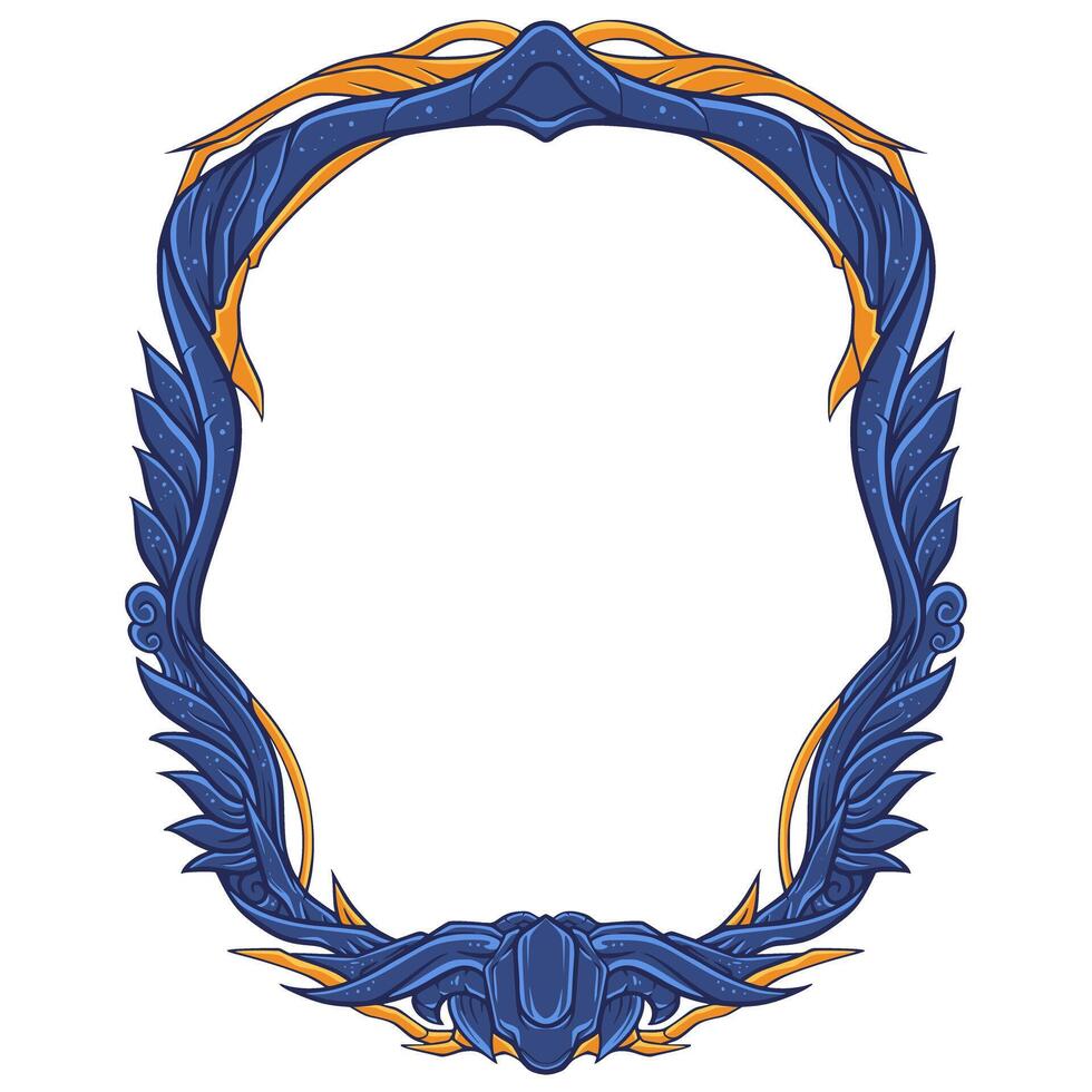 Border Frame Illustration Horror. circle of blue ribbon Border . Border Games Art. Ornament Frames vector