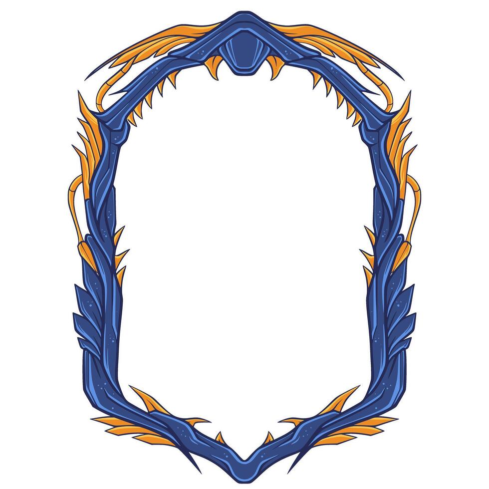 Border Frame Illustration Horror. circle of blue ribbon Border . Border Games Art. Ornament Frames vector