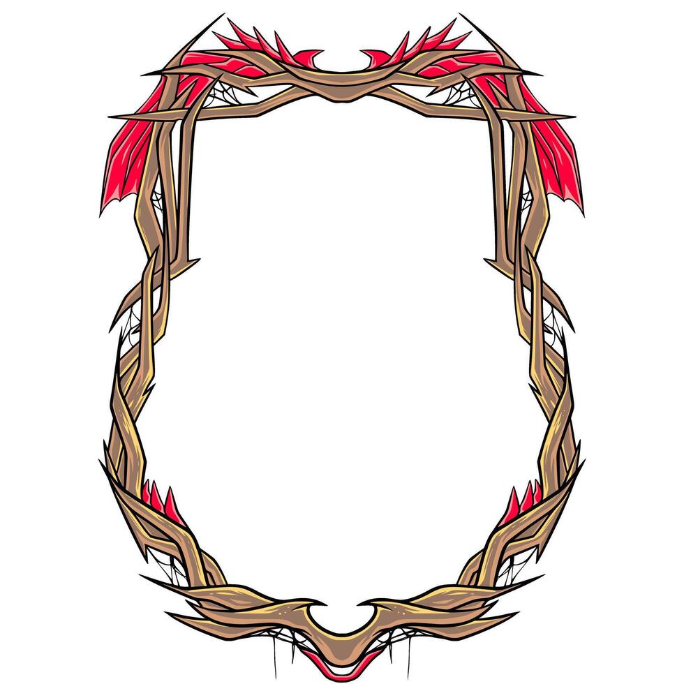 Frame Horror. Frame border Halloween. Frame Ornament vector