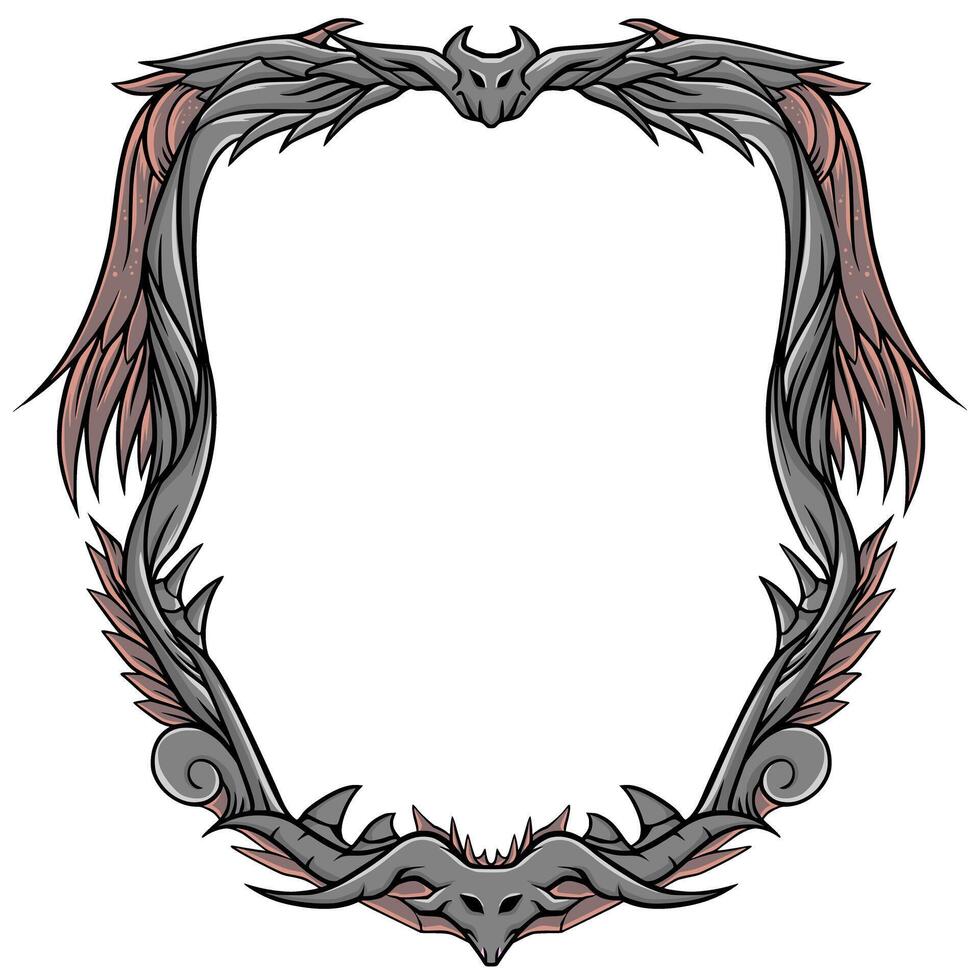 Frame Horror. Frame border Halloween. Frame Ornament vector