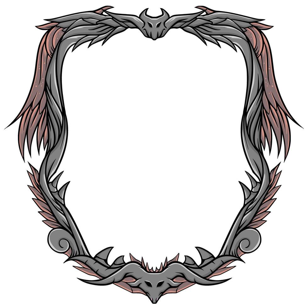 Frame Horror. Frame border Halloween. Frame Ornament vector