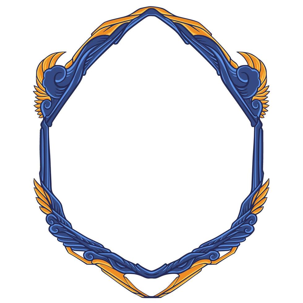 Border Frame Illustration Horror. circle of blue ribbon Border . Border Games Art. Ornament Frames vector