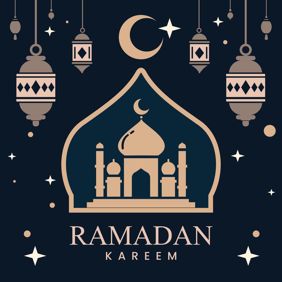 ilustración de el musulmán festival Ramadán kareem celebracion vector