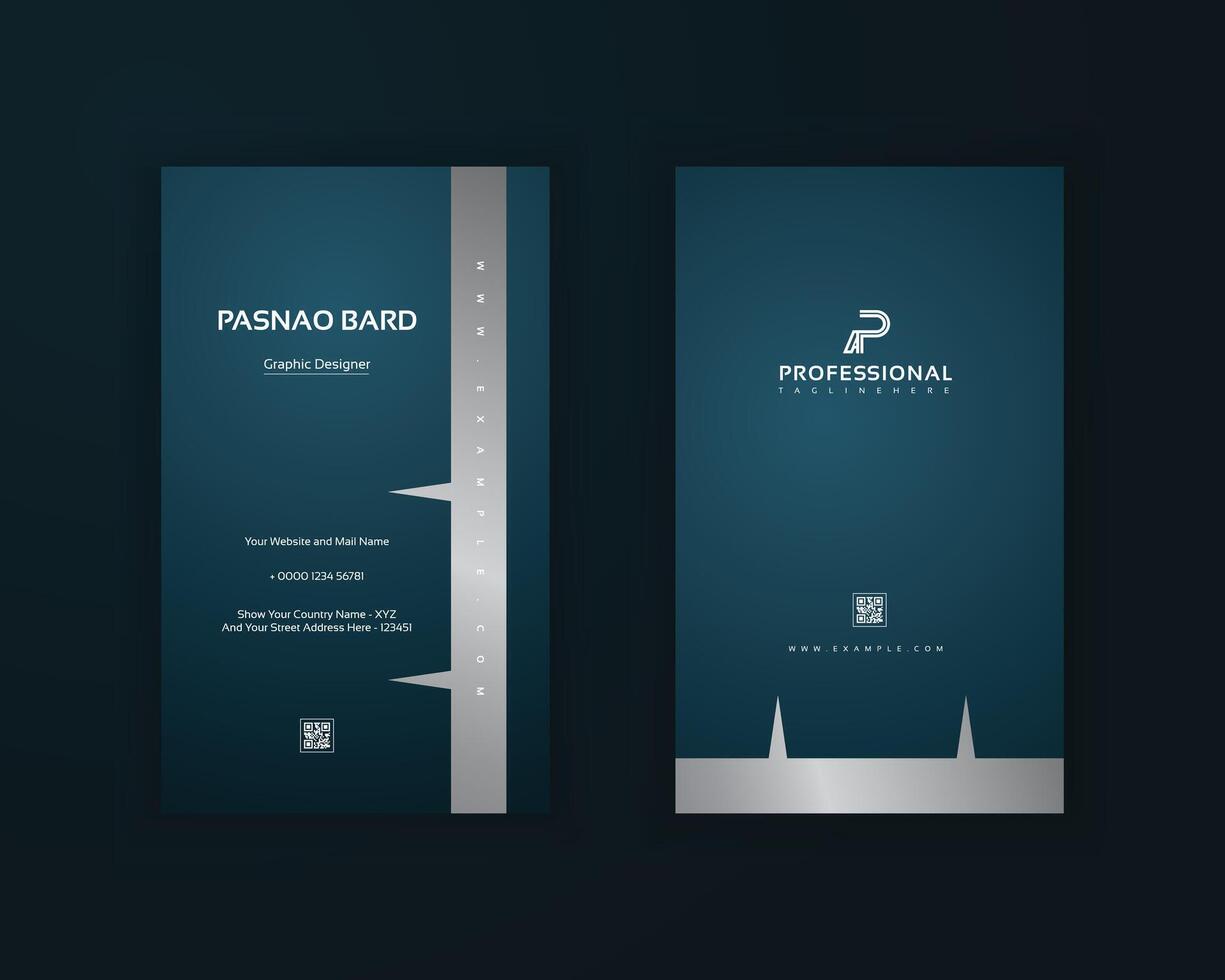 Vertical modern creative Business card Design Template vector