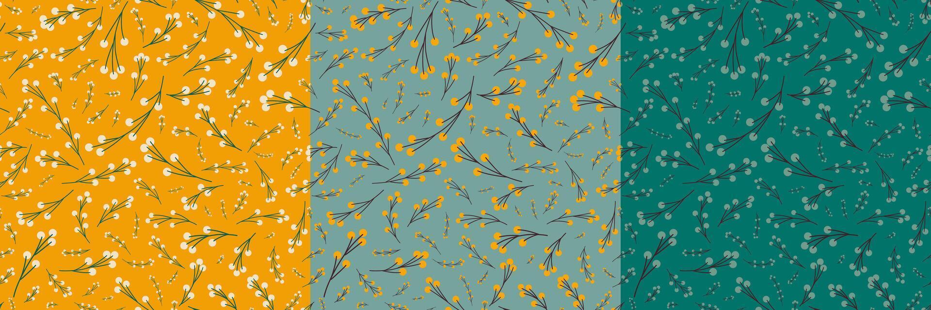 floral pattern with small hand drawn flowers. Seamless texture for web, print, wallpaper, home decor, spring summer fashion textile, fabric, wrapping paper or invitation card background vector