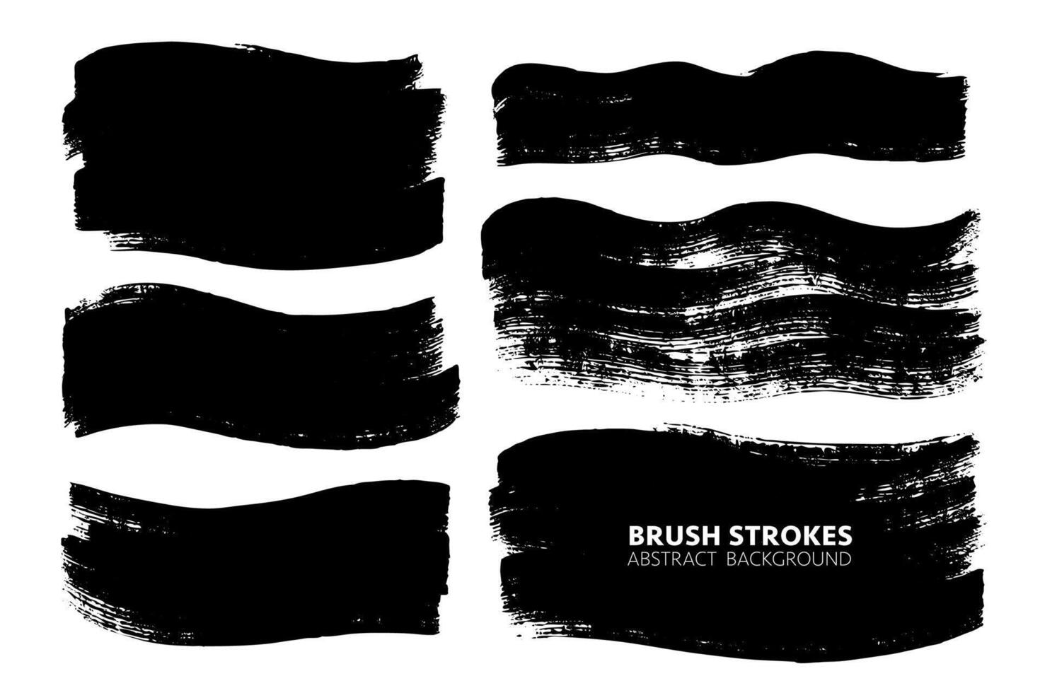 set of hand drawn brush strokes, stains for backdrops. Monochrome design elements set. One color artistic hand painted backgrounds. vector