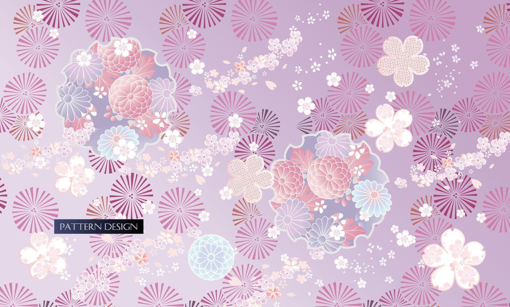 Modern Japanese pattern background design. vector