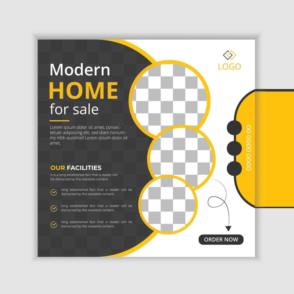 Free corporate social media post. vector