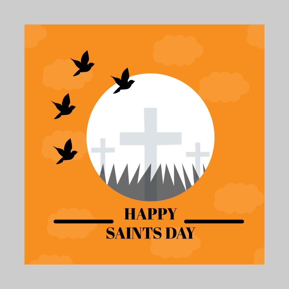 SAINTS DAY SOCIAL MEDIA vector