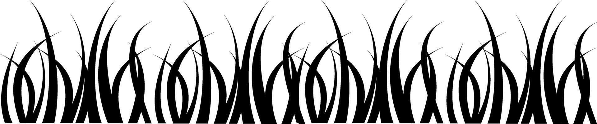 Border.grass Tufts of grass illustration vector