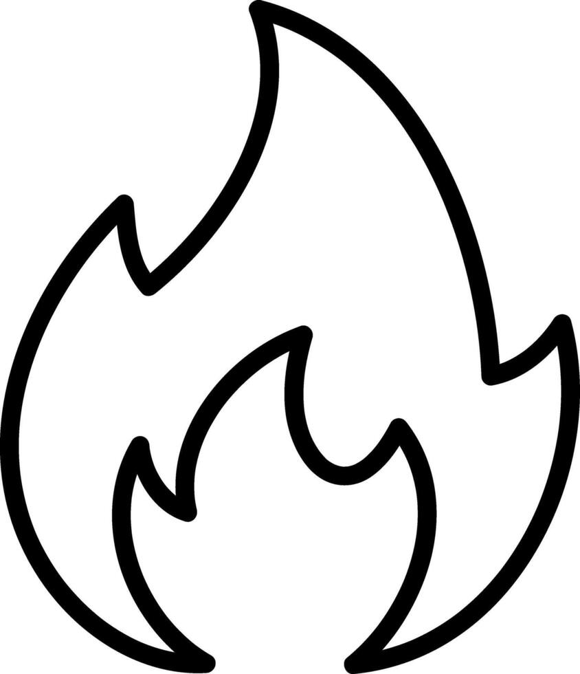 Fire icon Engraving clipart Sketch illustration vector