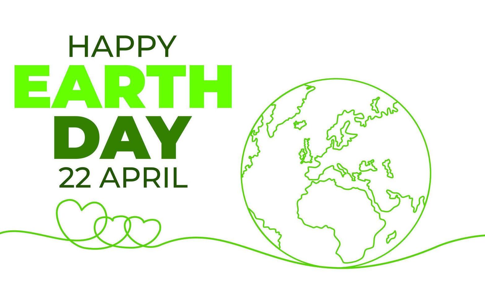 Globe Line Icon. Happy Earth Day concept. Earth day 22 April abstract illustration. vector