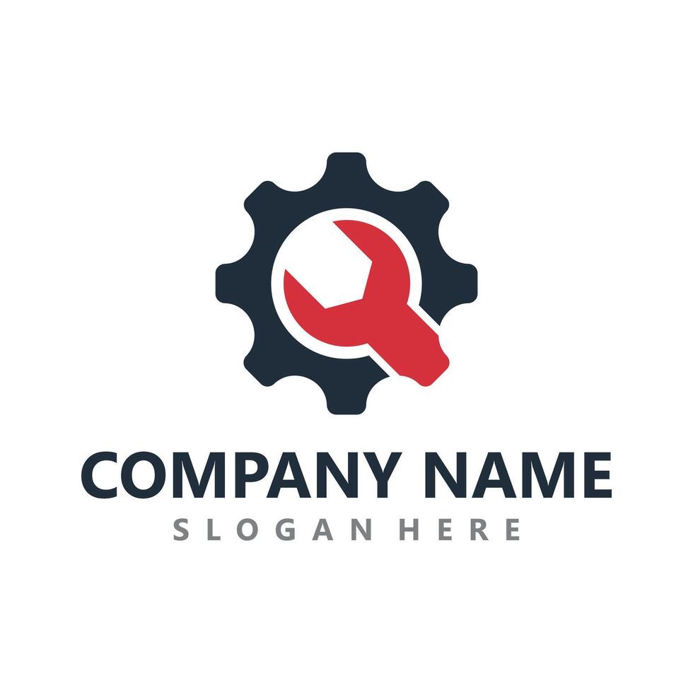 mechanic tools repairing service icon logo design template vector