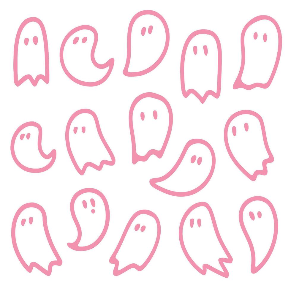 Cute spooky on white background. vector