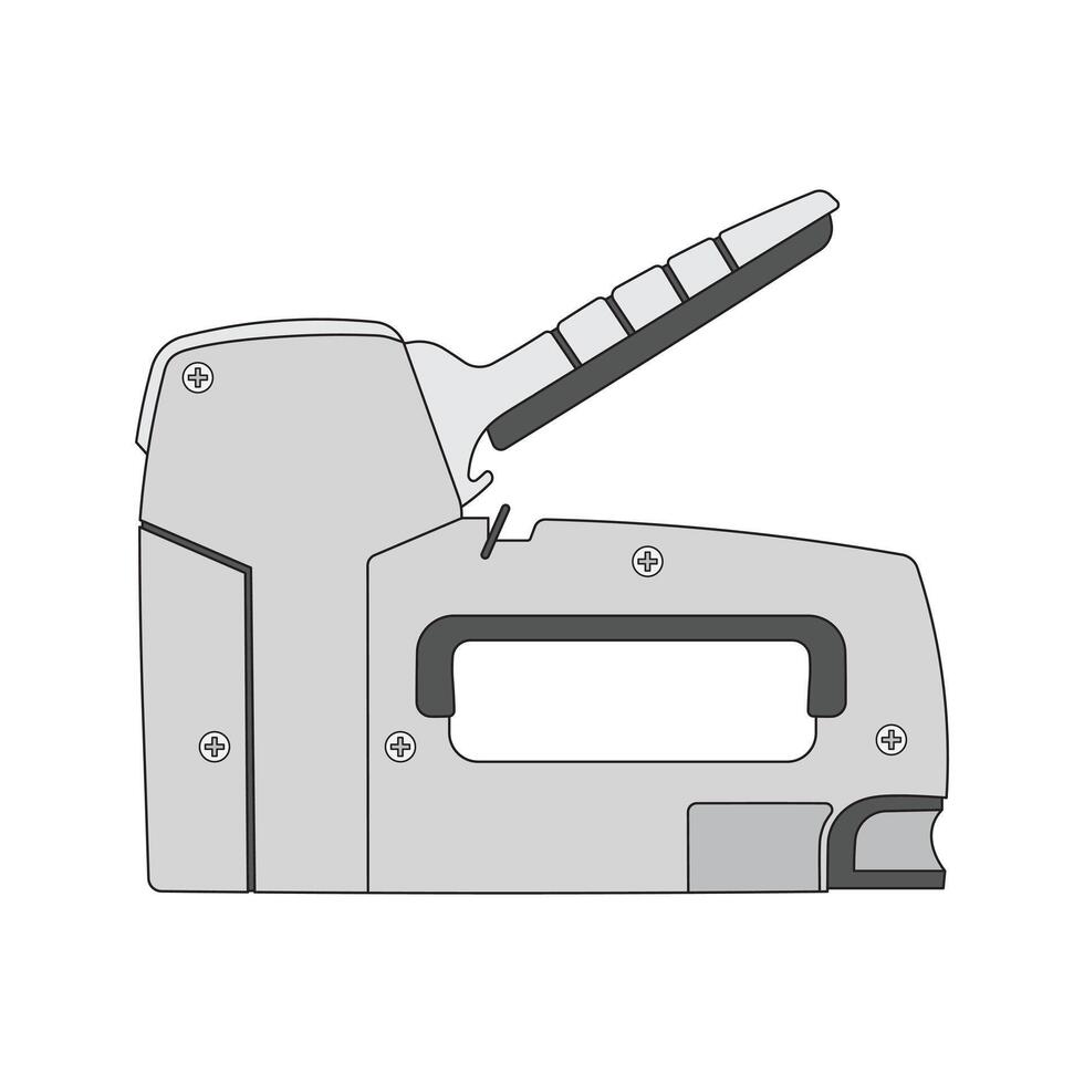cartoon illustration heavy duty staple icon Isolated on White vector
